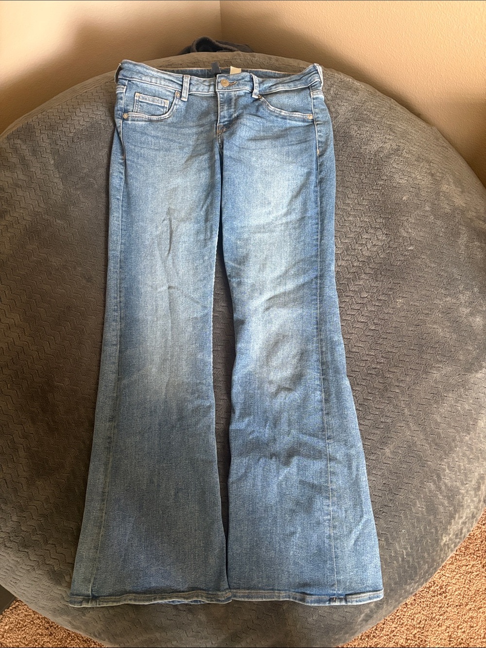 Divided Medium Blue Flare Jeans - Wide Leg Denim